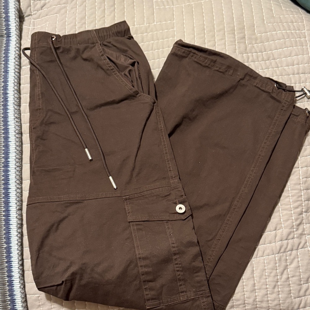 YoungLA Brown Cargo Jogger Pants